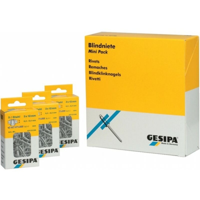 Mini Pack Rivetti 3X12Mm Acciaio / Acciaio Gesipa
