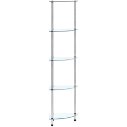 Scaffale a 5 Livelli Trasparente 30x30x130cm in Vetro Temperato - VIDAXL precio