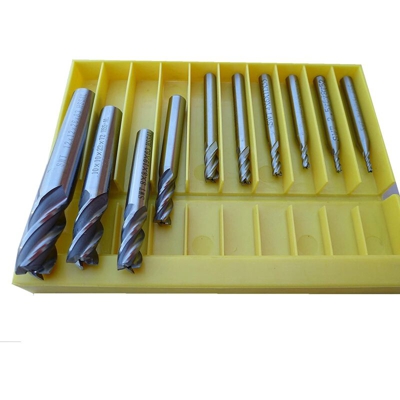 Serie Frese Punte 4 Taglienti Hss Testa Piana 2-12Mm - Quattro Tagli - OX - ST