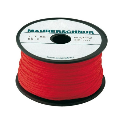 Cordeau Mason, Polietilene, Colore: Rosso, Lungo. 50 M, Resistenza Meccanica Circa. 15,0 Kg, Diametro: 1,0 Millimetri - OVERMANN