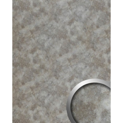 Pannello murale aspetto metallico WallFace 20187 OXIDIZED Silver AR rivestimento murale liscio stile vintage lucido autoadesivo resistente en oferta