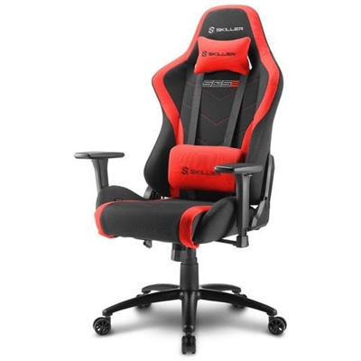 Sedia Gaming Skiller SGS2 in Pelle Sintetica Colore Nero e Rosso