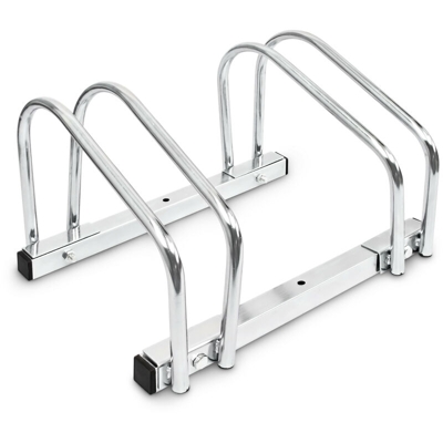 Relaxdays - Rastrelliera a 2 posti portabicicletta parcheggio bici portabici