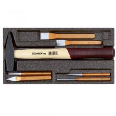 Kit martello a scalpello/1/3 modulo in espanso, 7 pezzi Gedore RED 3301718