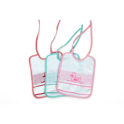 SET BAVAGLINI BAMBINA FEMMINA POPPY © cm. 20x24 bavaglio con lacci e tela AIDA - TEX FAMILY