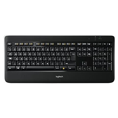 Wireless Illuminated Keyboard K800, RF Wireless, AZERTY, Francese, Nero, 240h, Microsoft Windows XP / Windows Vista / Windows 7