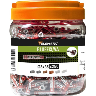 Elematic Bluefix Va 6X35 Barattolo (Pz.250) - ITW CONSTRUCTION PRODUCTS ITALY