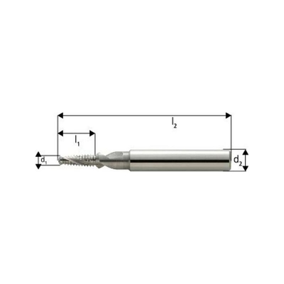 Foratura E Filettatura Fresa Bgf Carburo Solido Con Irrigazione Centrale, 2 X D, Filo Non Rivestito: M5, Pas 0,80 Millimetri - JBO
