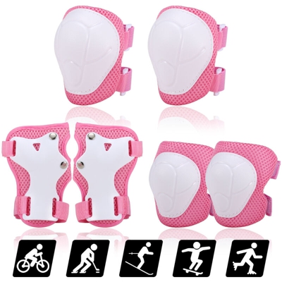 Bambini ginocchiere set 6 in 1 Attrezzatura di protezione Kit ginocchio Rilievi di gomito con polso Guardie bambini di sicurezza di protezione dei