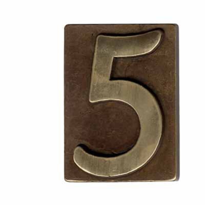 Lartistica Numero Civico Ottone Bronzato 6 60x80mm