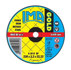 Disco da taglio abrasivo piano professionale acciaio 'Gold' mm.125x1,6x22,23 - IMA precio