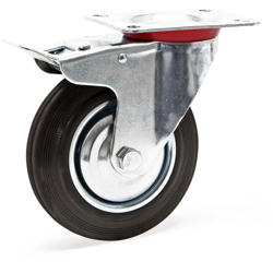 Ruota orientabile doppio freno gomma piena 200mm Rotella pivotante piroettante Capacità 150kg - WILTEC precio