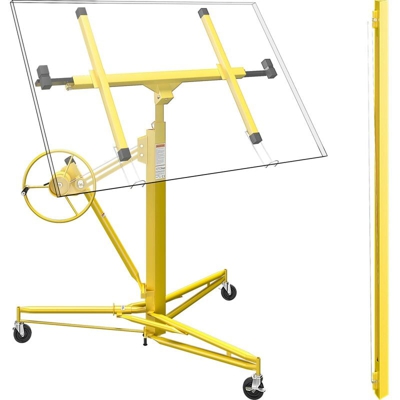 Wiltec - KIT: sollevatore pannelli e alzalastre per cartongesso Pro 350cm + 140cm Estensione max. 465cm 68kg