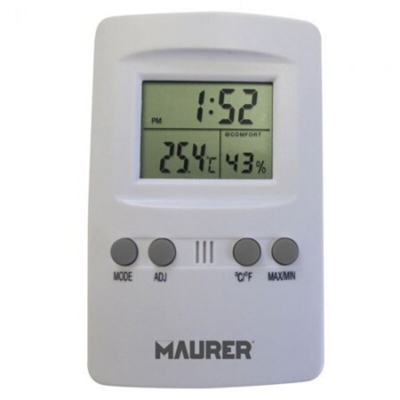 termometro digitale con igrometro display lcd temperatura sveglia umidità - Maurer