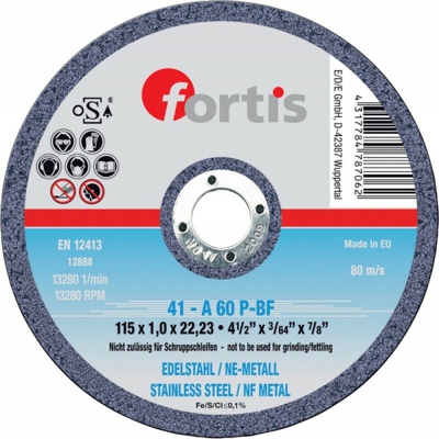 Il Taglio Di Metalli Del Disco / Fortis Inox115X1,6Mm
