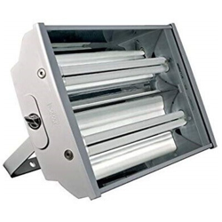 Beghelli proiettore acciaio basso consumo neon 2x36 watt interno illuminazione en oferta