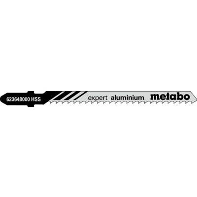 Metabo 5 lame per seghetti alternativi, alluminio + metalli non ferrosi, expert, 74/3,0 mm - 623648000