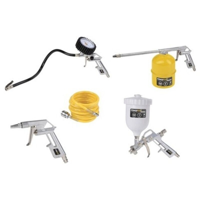 Kit aria compressa Mistral aerografo pistola gonfiaggio gomme lavaggio nafta 5pz