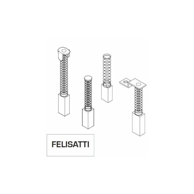 Coppia Spazzole Spazzola A Carboncino Ricambio Per Utensili Felisatti 6X6X13 Pz.2 (13700) - MARCA