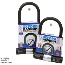 Lucchetto ad Arco Oxford Magnum Form U 180X340 Corpo in Acciaio Rinforzato Antifurto Per Moto Scooter Bici precio