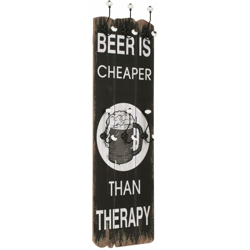 Appendiabiti da Parete con 6 Ganci BEER CHEAPER 120x40 cm - VIDAXL en oferta