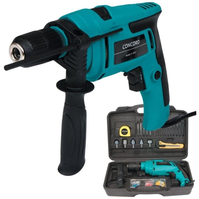 Concord - TRAPANO A PERCUSSIONE 650 WATT + KIT ACCESSORI