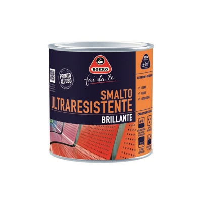 Boero - Smalto Ultraresistente Brillante Blu Elettrico 0,500Lt