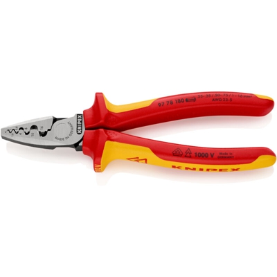 Knipex 97 78 180 Pinza crimpatrice Boccola 0.25 fino a 16 mm²