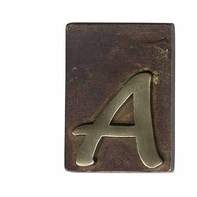 Lettera Civica Ottone Bronzato C 60x80mm - Lartistica