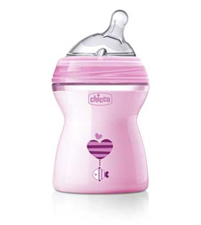 CHICCO BIBERON NATFEEL 2M+ GIRL 250 ML precio