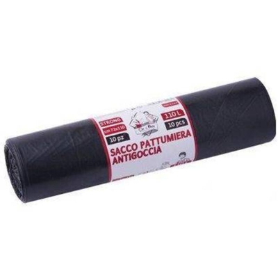 10 Sacchi Nettezza Urbana Antigoccia con Maniglia - dim. 70 x 110 cm - MILLSTORE
