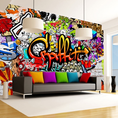 Fotomurale Colorful Graffiti cm 250x175 Artgeist