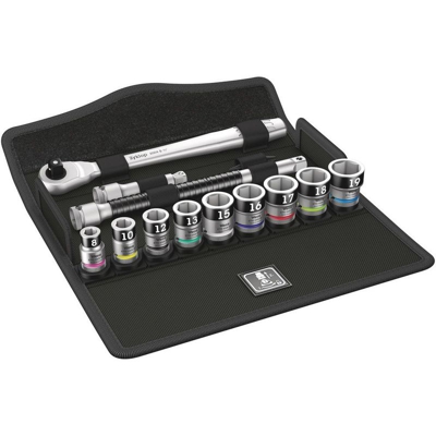 Wera Kit con cricchetto Zyklop Metal con levetta di inversione, attacco da 3/8", con funzione di ritegno, metrico 8100 SB HF 1 - 05003785001