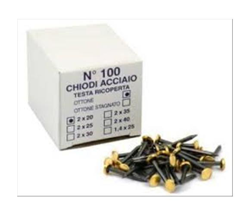 PB - Chiodi con Testa in Ottone 2x25 mm - 100 pezzi en oferta