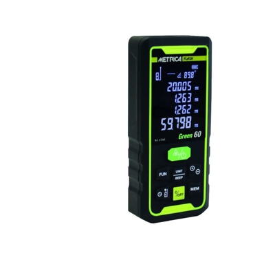 Metrica Green 60 Distanziometro Laser Verde Misuratore Metro Distanza Digitale