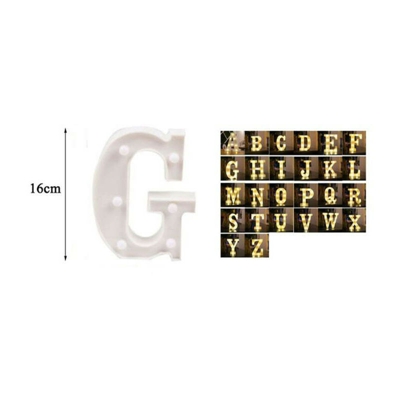 Lettere dell'alfabeto e Numeri LED 16 cm | G - SESAMALL