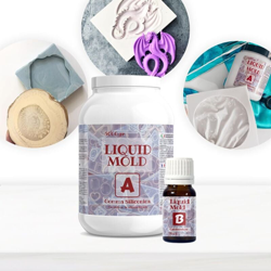 Resin Pro - Gomma Siliconica 1000 Grammi Liquida da colata per stampi bi-componente A + B precio