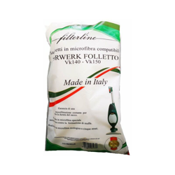 Gecasa - sacchetti aspirapolvere microfibra vk140 vk150 compatibili 6 pezzi gec skmi140 en oferta