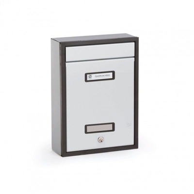 Cassetta postale componibile piatta SC8 alluminio silver - SILMEC