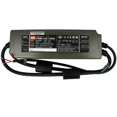 PWM-120-12KN Trasformatore CV 12V 10A 120W Dimmerabile KNX Konnex IP67 - Meanwell