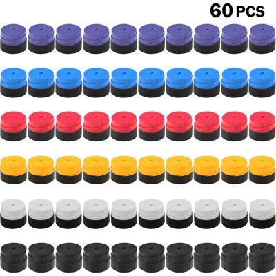 Canna da pesca per racchette smerigliata gel per mani asciutte e piatte, (nero blu rosso viola bianco giallo), 60 pezzi - ASUPERMALL