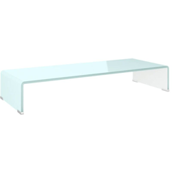 Mobile/Rialzo Porta TV in Vetro Bianco 80x30x13 cm - VIDAXL características