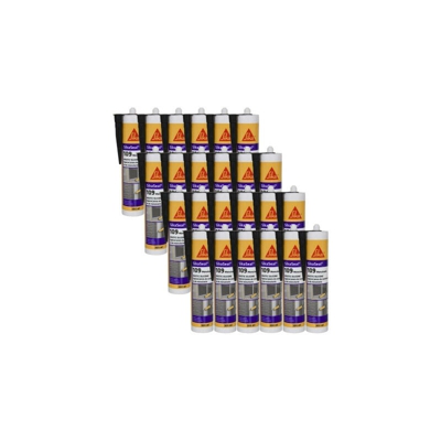 Set di 24 sigillanti siliconici per giunti di carpenteria - SIKA SikaSeal 109 Carpenteria - Nero - 300ml