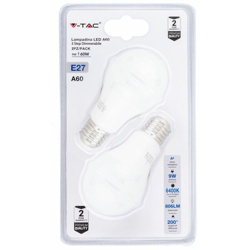 Lampadina LED V-TAC E27 9W A60 3 Step Dimmerabile 6400K (Blister 2 Pezzi) características