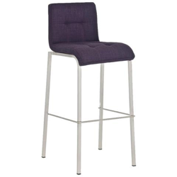 Sedia Sgabello Cp123 Con Poggiapiedi 51x43x103cm Tessuto Struttura Acciaio Viola en oferta