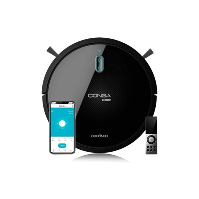 Robot Aspirapolvere Conga 1099 Connected 1400 Pa 64 dB WiFi Nero - Cecotec