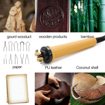 Legno Burner pirografia Pen masterizzazione macchina zucca mette l'attrezzo set con saldatura del filo superiore regolabile Temperatura - ASUPERMALL