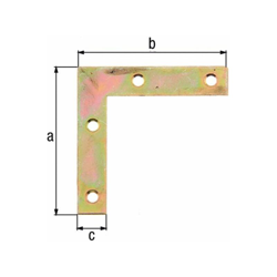 Angolo mobili L.100x100mm B.15mm STA galv. galv. giallo galv. GAH - Gah Alberts en oferta