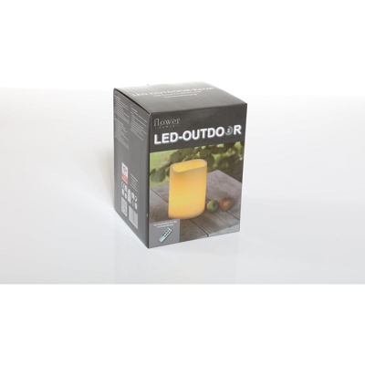 Flower Power 5729, Candela LED, Plastica, beige, 15 x 15 x 20 cm - POWER FLOWER