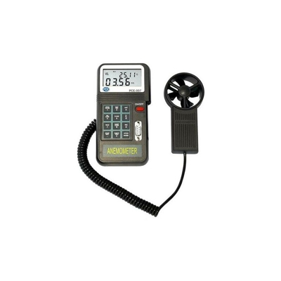 Anemometro PCE-007 di precisione con interfaccia, memoria e software per la misurazione della velocità del vento, la temperatura e la portata